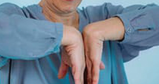 Phalen's test: backs of the hands pressed together