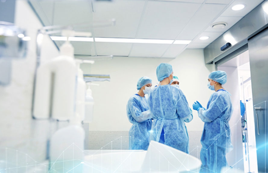Surgical team in the operating room