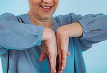 Phalen's test with the backs of the hands together