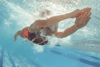 Person swimming