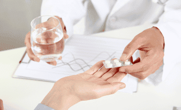 Patient receiving medication